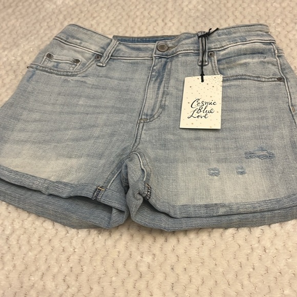 Cosmic Blue Jean shorts - Picture 2 of 11